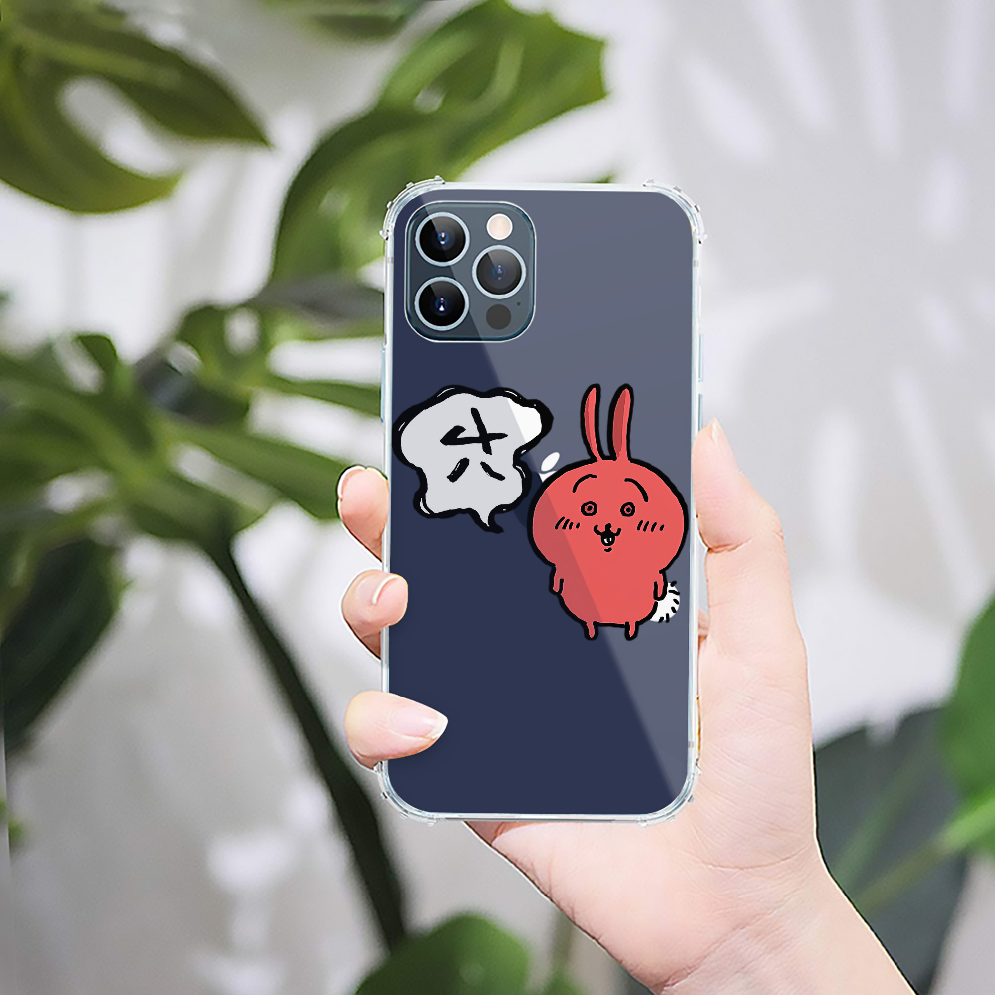 （画像用） ちいかわ ハチワレ Chii-kawa hachiware 【iPhone 12シリーズ対応】透明スマホケース（クリアソフトケース）